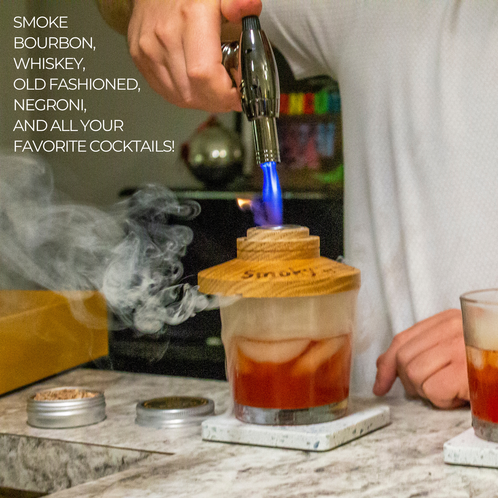NOBLESIP - Whiskey Cocktail Smoker Kit, Men Gift Set. Father's day gift: No Personalization