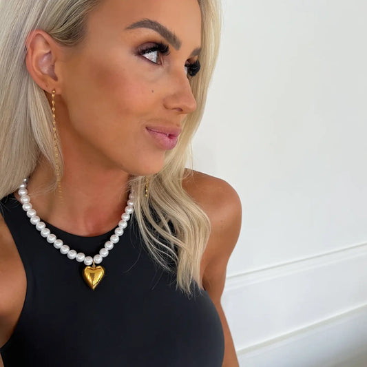Chan Sutt Pearls - Pearl Heart Necklace
