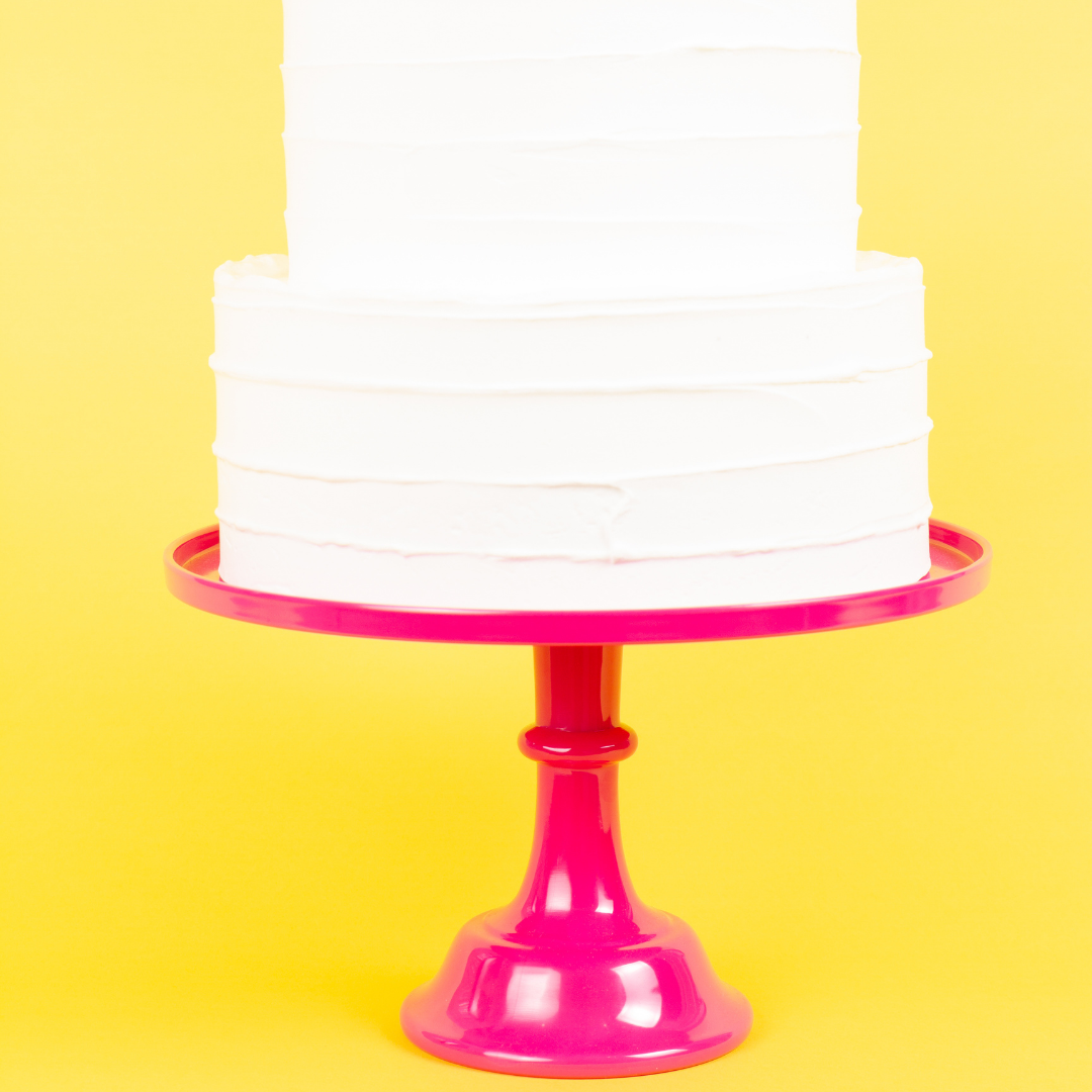 Sprinkles & Confetti Party Supplies - Hot Pink Melamine Cake Stand | Cupcake Stand