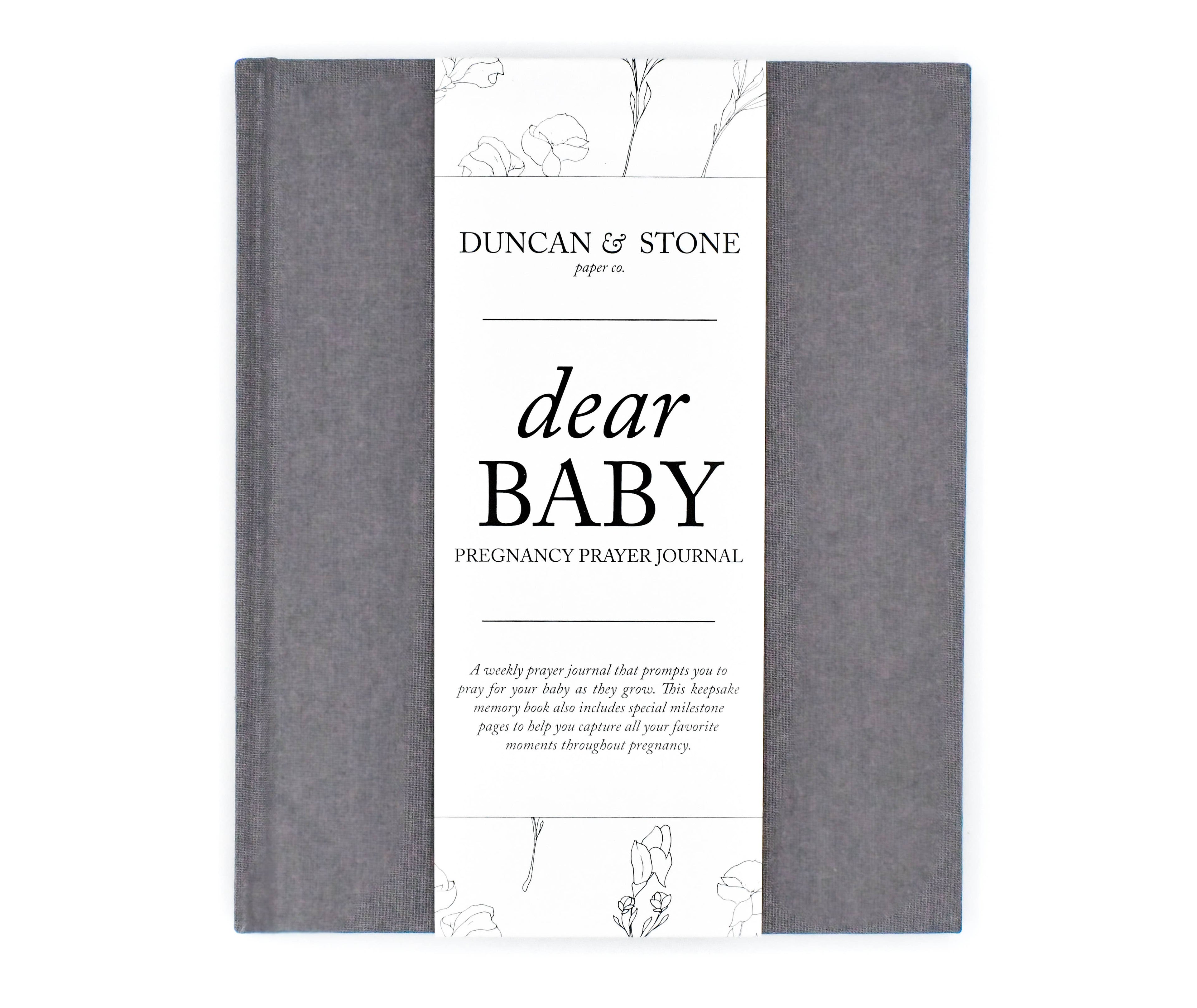 Duncan & Stone Paper Co. - Dear Baby: A Pregnancy Prayer Journal & Memory Book for Moms: Ivory