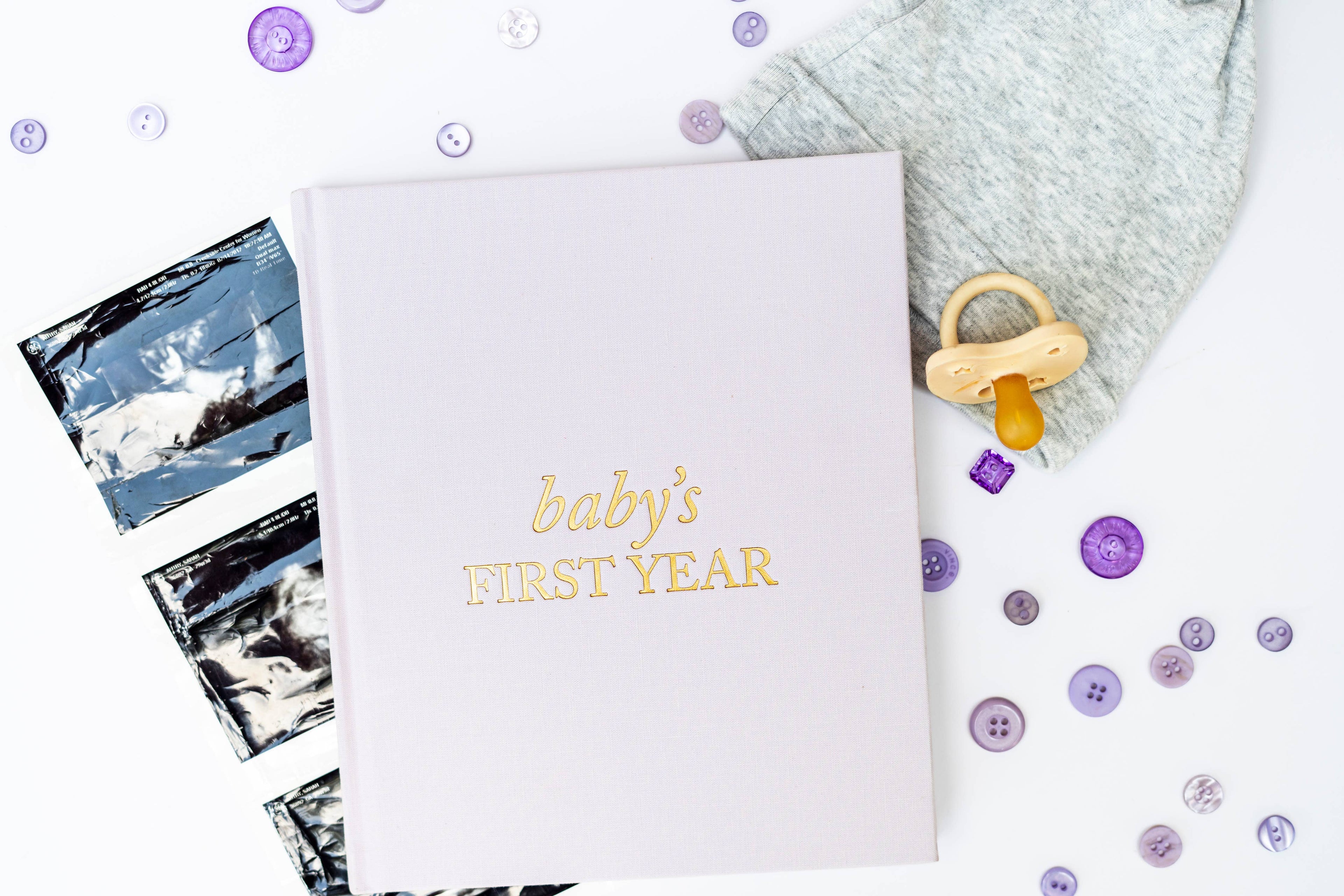 Duncan & Stone Paper Co. - Baby's First Year Memory Book & Photo Album | Mother's Day: Sky Blue