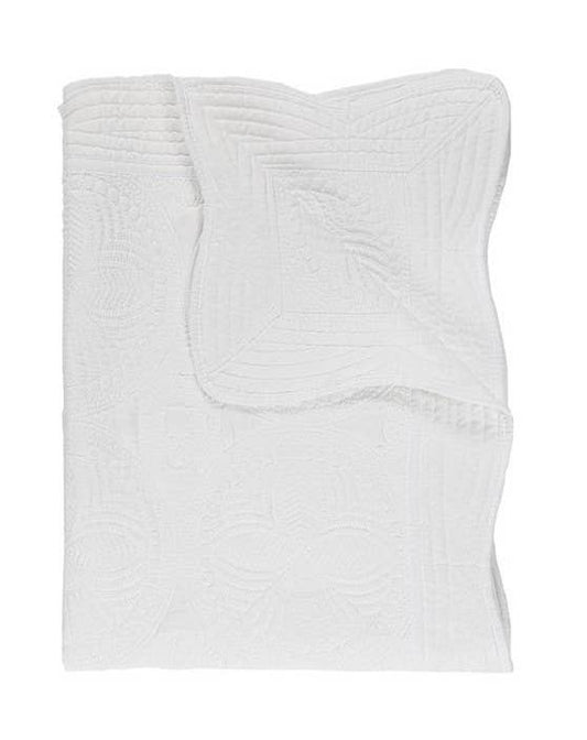 Zsa Zsa & LoLLi Monogram Blanks - Heirloom Quilt - Baby Quilt Blanket Swaddle Monogram: White