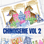 11 x 17 Chinoiserie Vol 2 Insert Set of 10