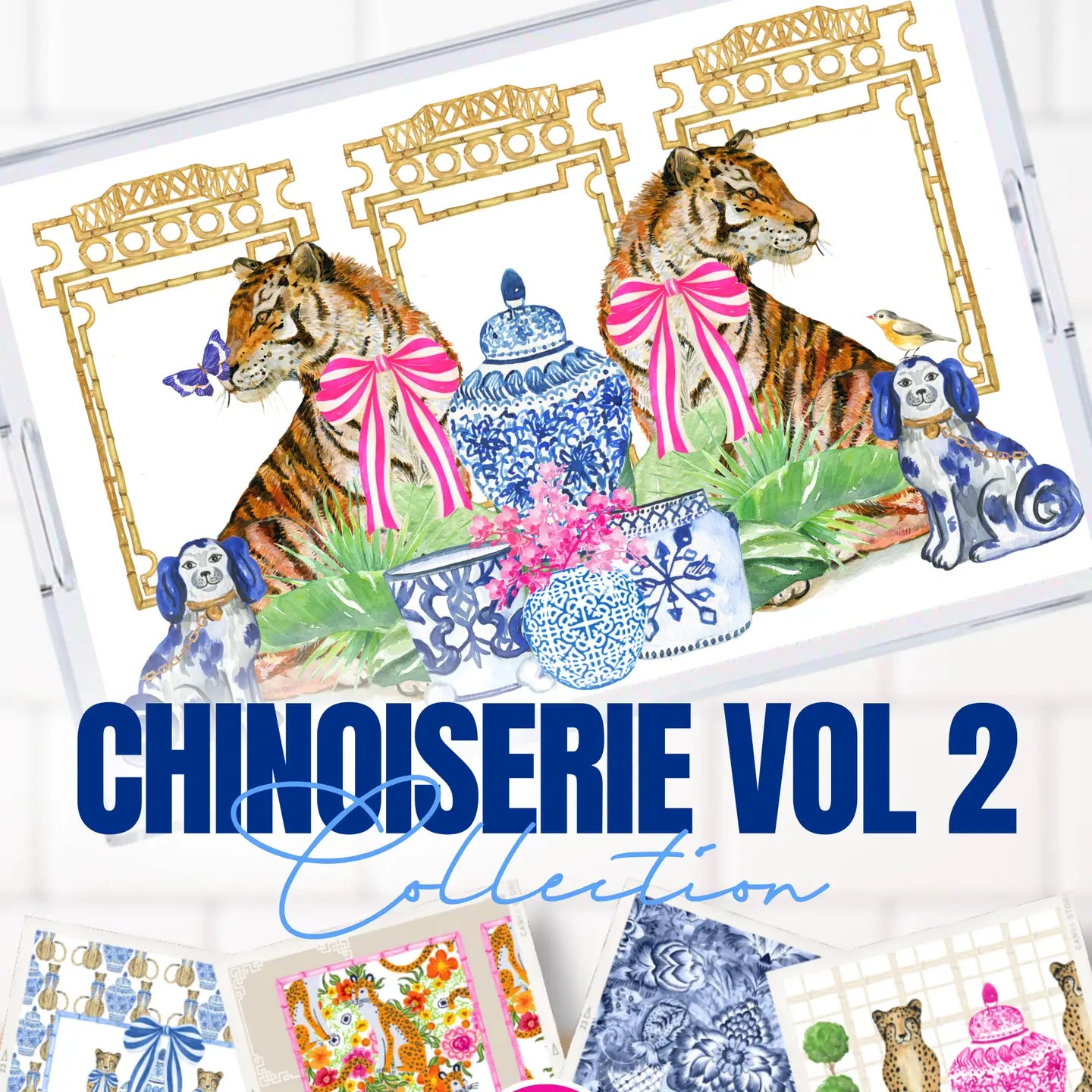 11 x 17 Chinoiserie Vol 2 Insert Set of 10