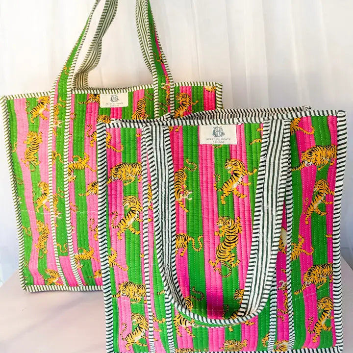 Melondrop Tiger Regular Quilted Tote Bag
