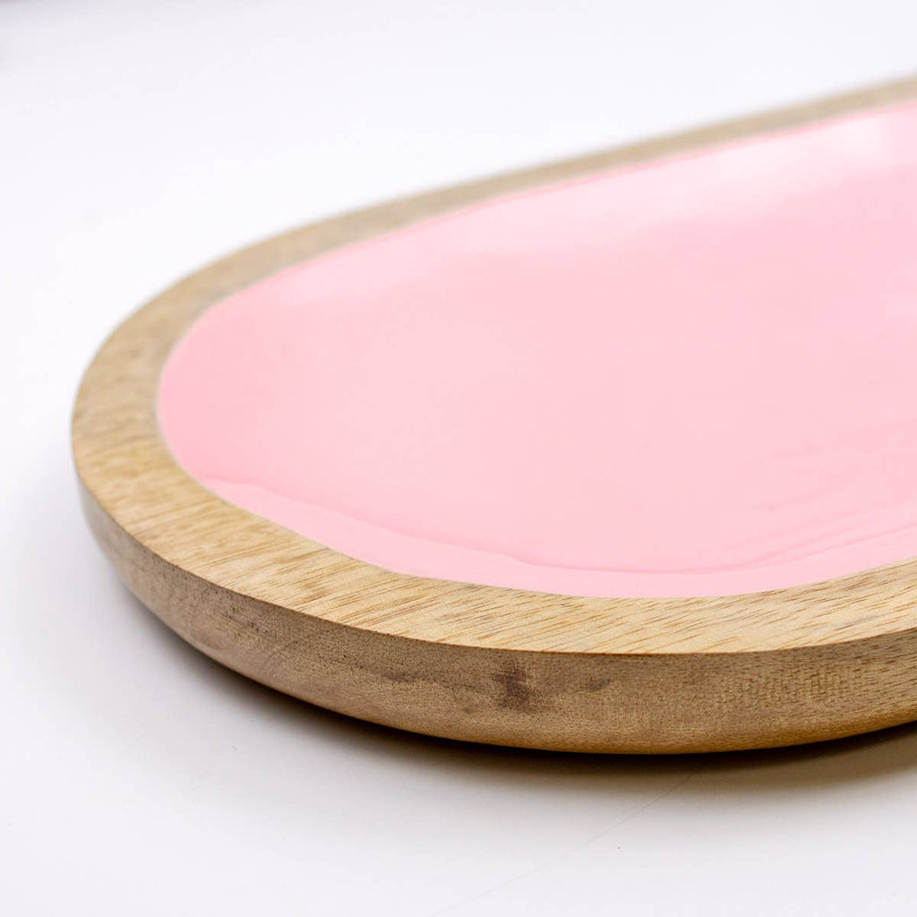 The Royal Standard - Hogan Serving Tray   Natural/Pink   15.75x8x1
