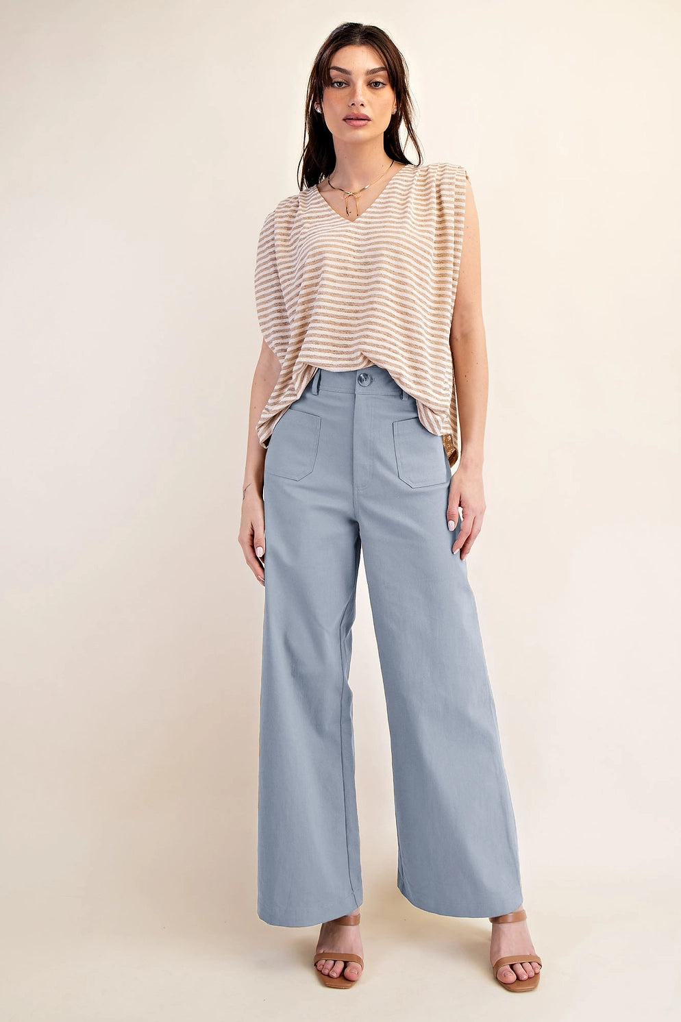 Frosted Breeze Wide-Leg Pants