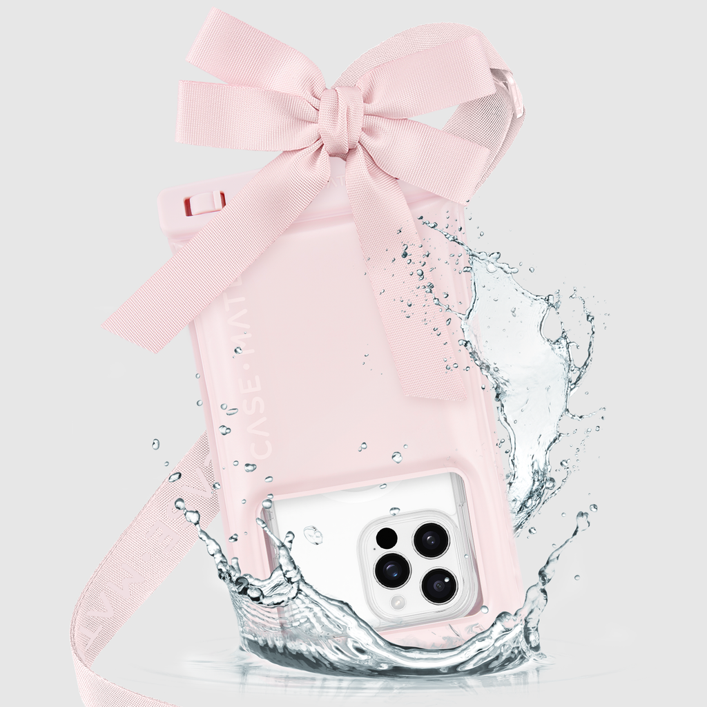 Case-Mate - Ballet Pink Bow Waterproof Floating Pouch: Ballet Pink
