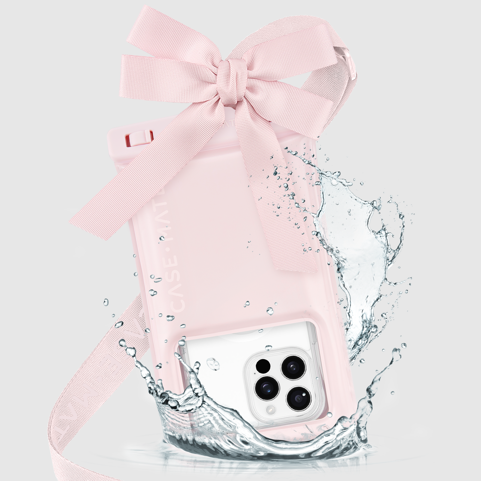 Case-Mate - Ballet Pink Bow Waterproof Floating Pouch: Ballet Pink
