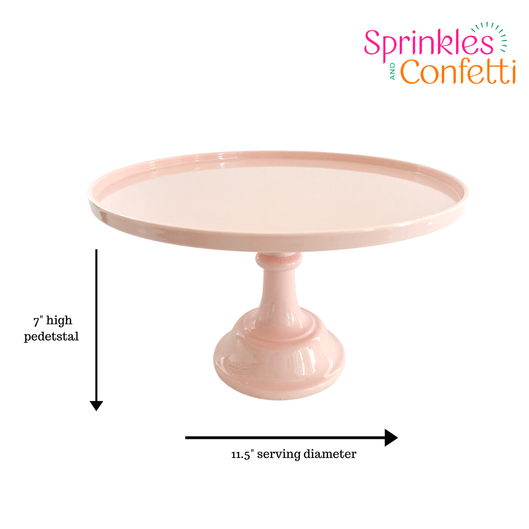 Sprinkles & Confetti Party Supplies - Light Pink Melamine Cake Stand | Cupcake Stand