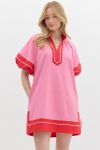 Color Block Balloon Sleeve Dress