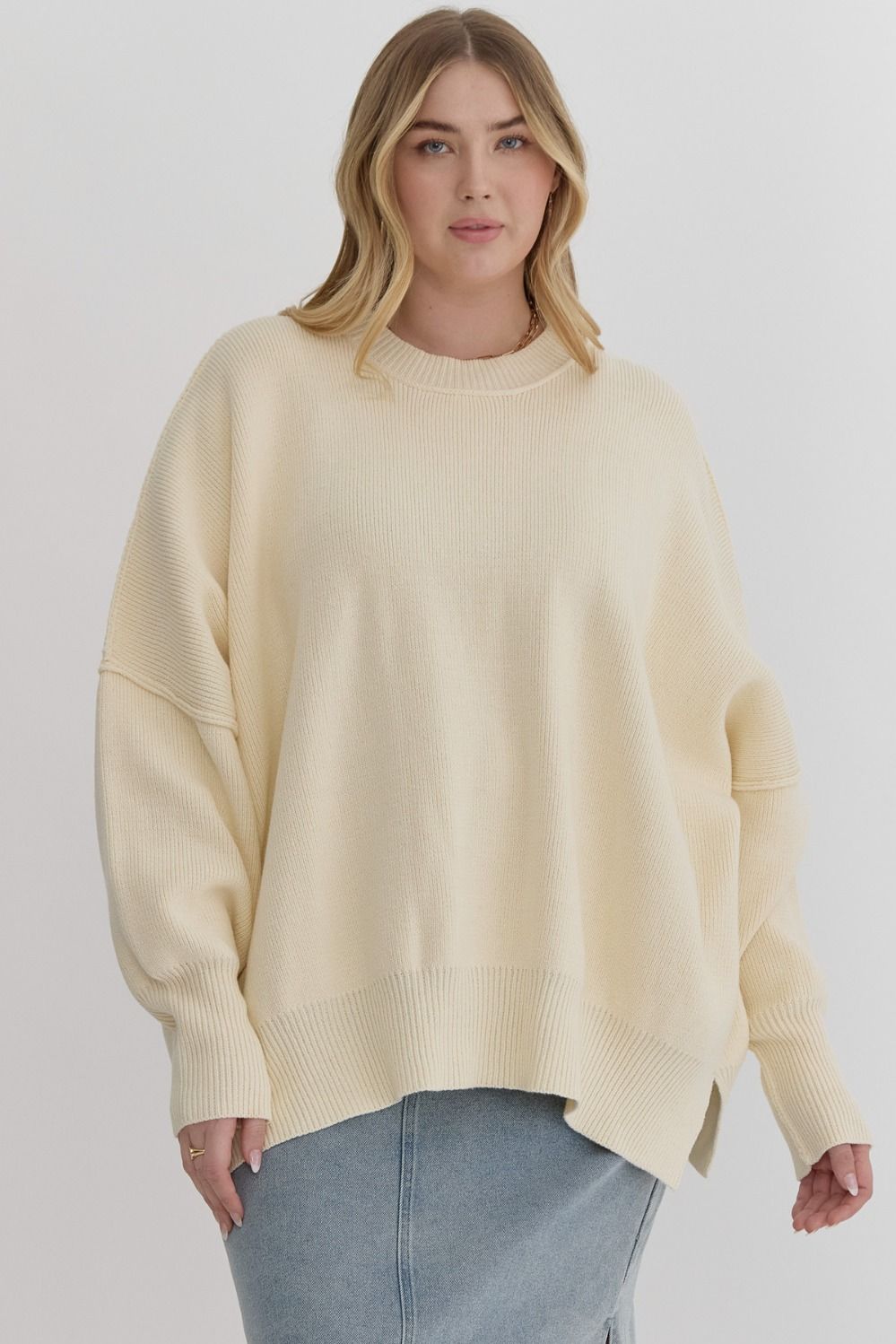 Creamy Casual Plus Sweater