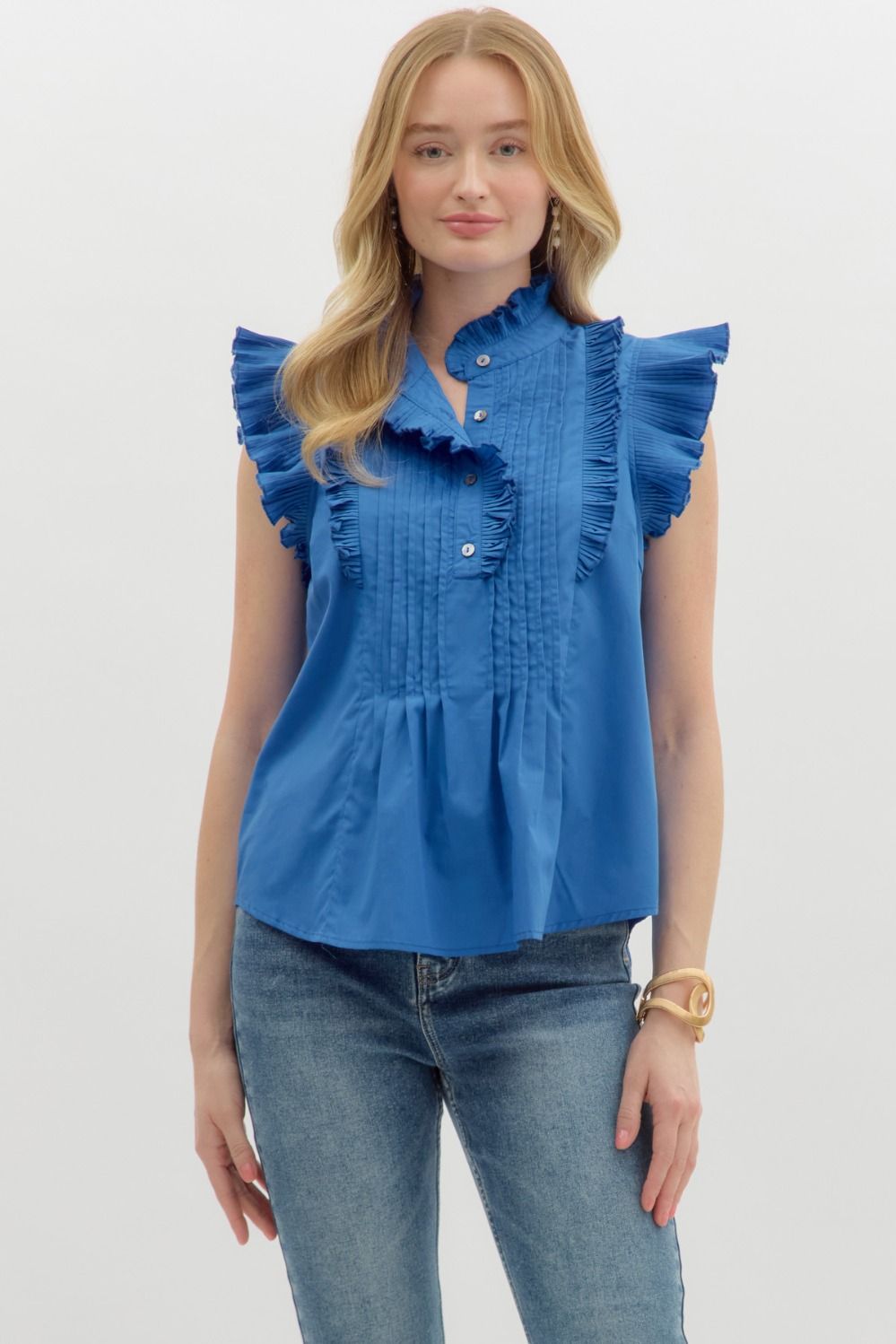 Ruffle Collared Top