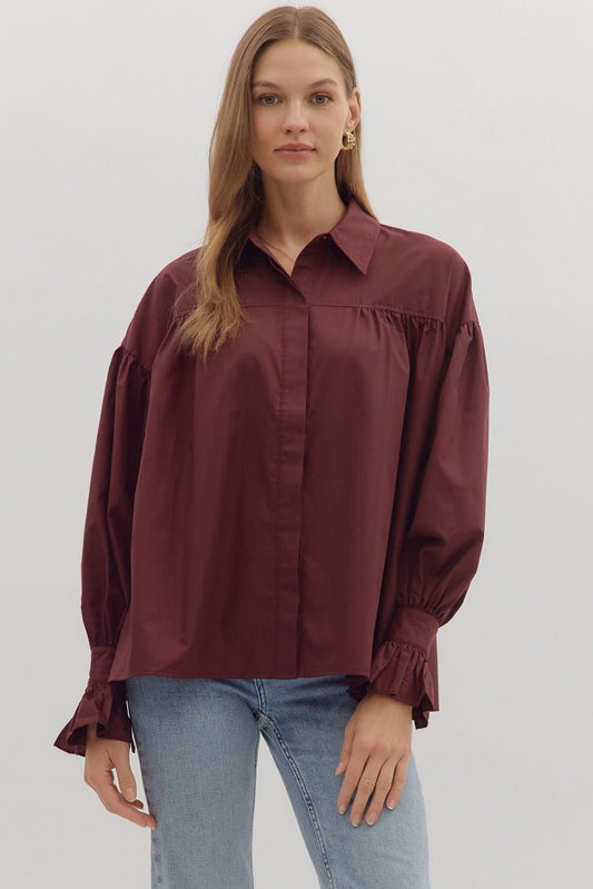 Spiced Basic Collared Blouse