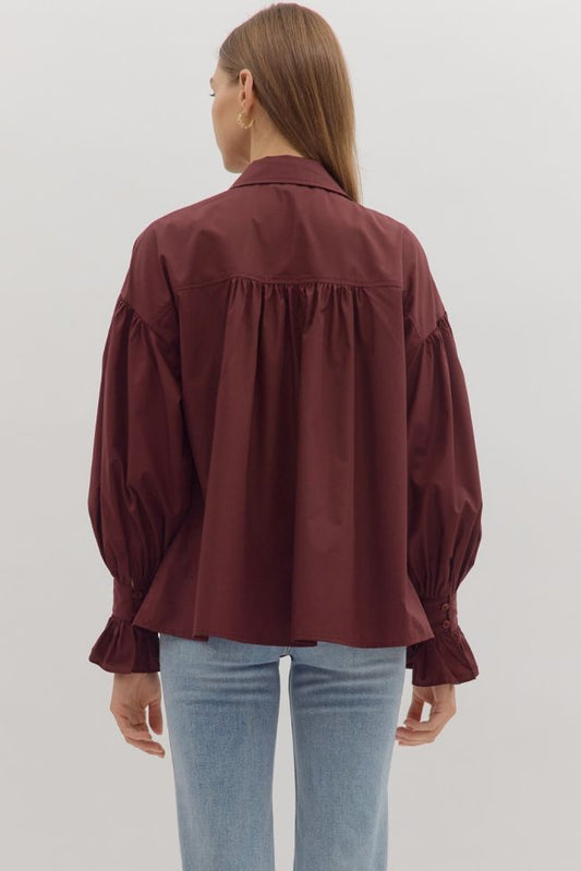 Spiced Basic Collared Blouse