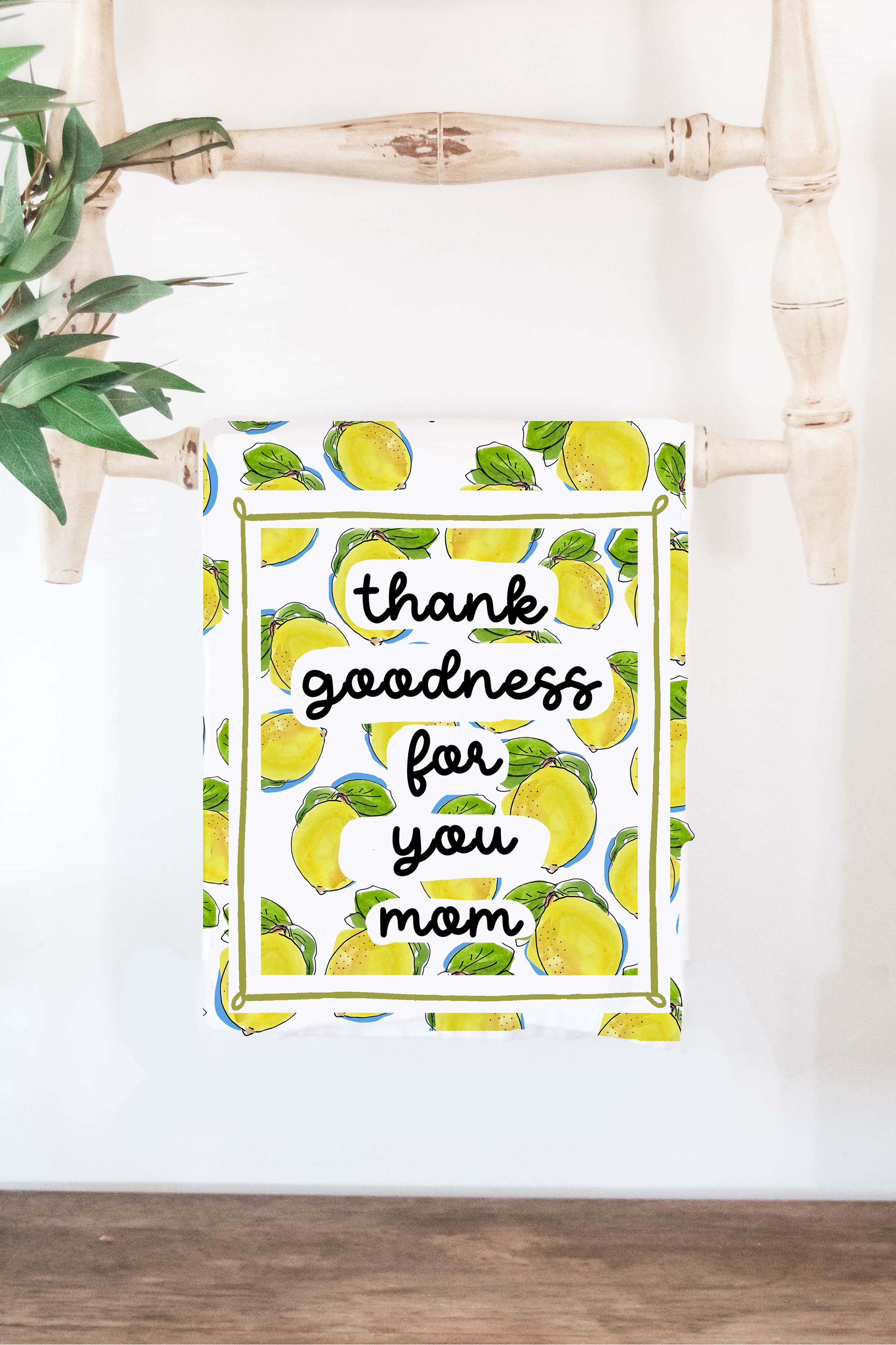 Happy By Rachel, LLC - Thank Goodness for Mom Lemon Towel