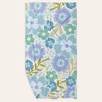 The Darling Effect - XL Quick-Dry Beach Towel-Beyond Blooms Blue Green